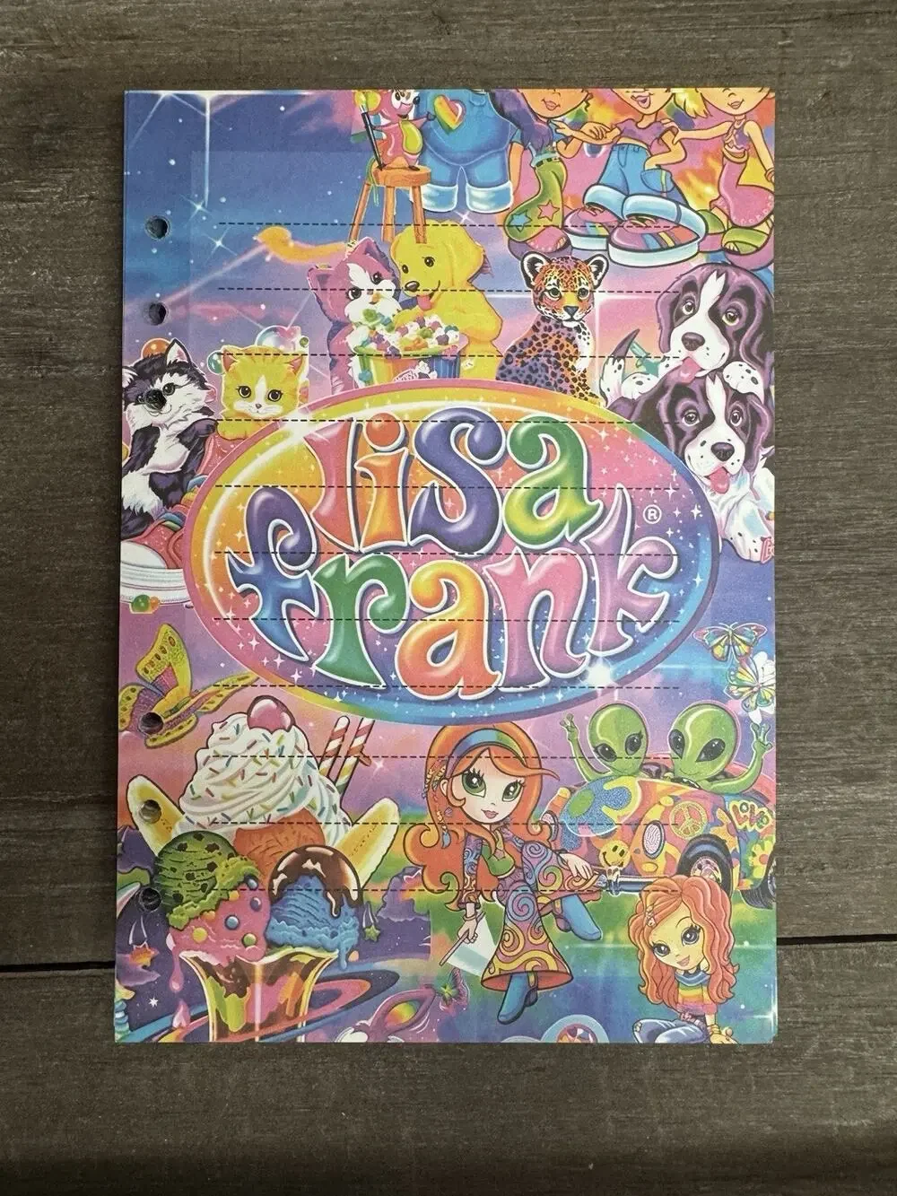 Lisa Frank Inspired Characters Size A5 Refill Paper (50 Sheets)